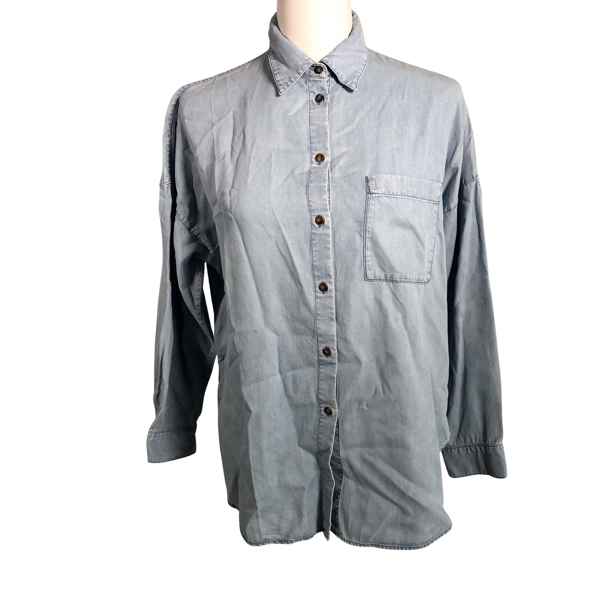 Unisex Massimo Dutti - Teksasärk, suurus 36 - Helesinine (1)