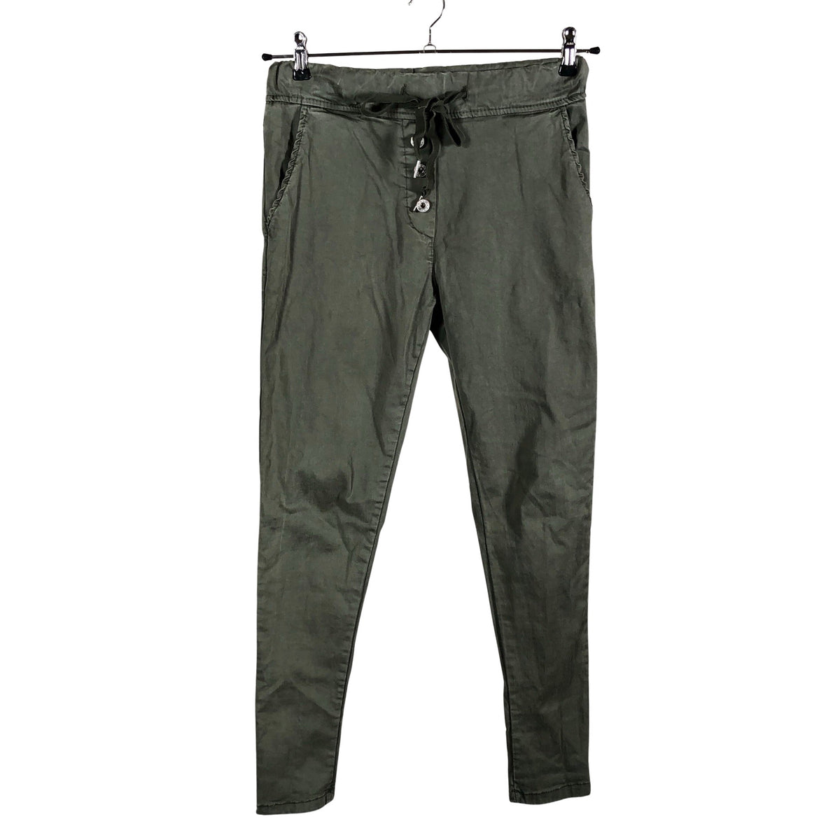 Unisex Perfect Jeans - Mittevenivad püksid, suurus 34 - Roheline (1)