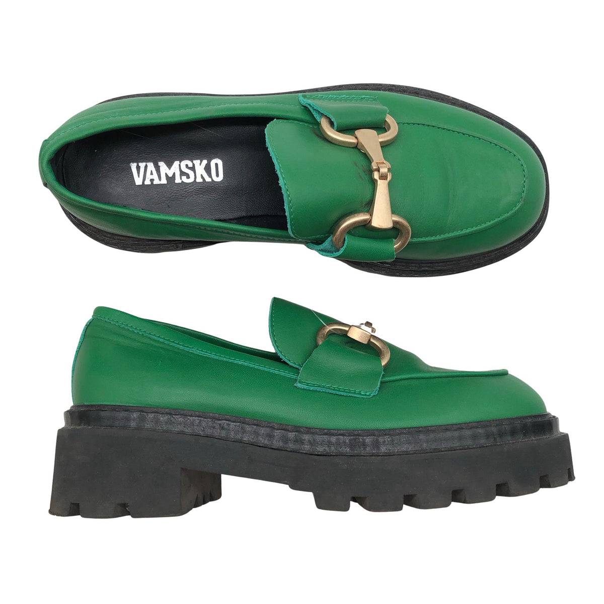 Unisex Vamsko - Mokassiinid, suurus 37 - Roheline (1)