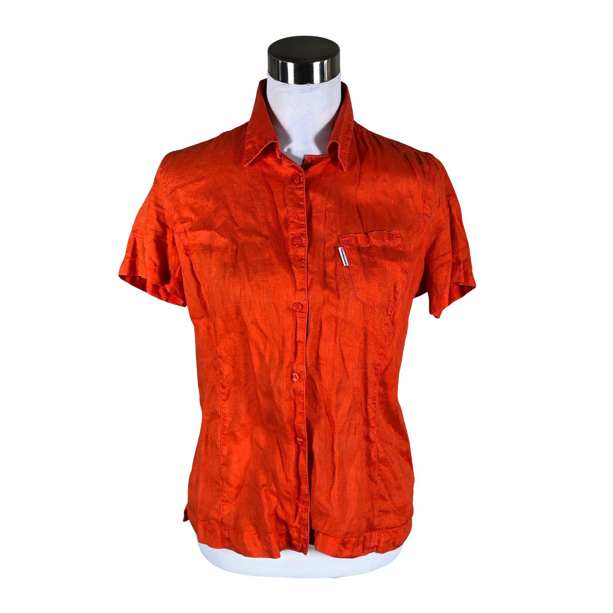 Unisex Calvin Klein Jeans - Lühikeste käistega pluus, suurus 40 - Oranž (1)
