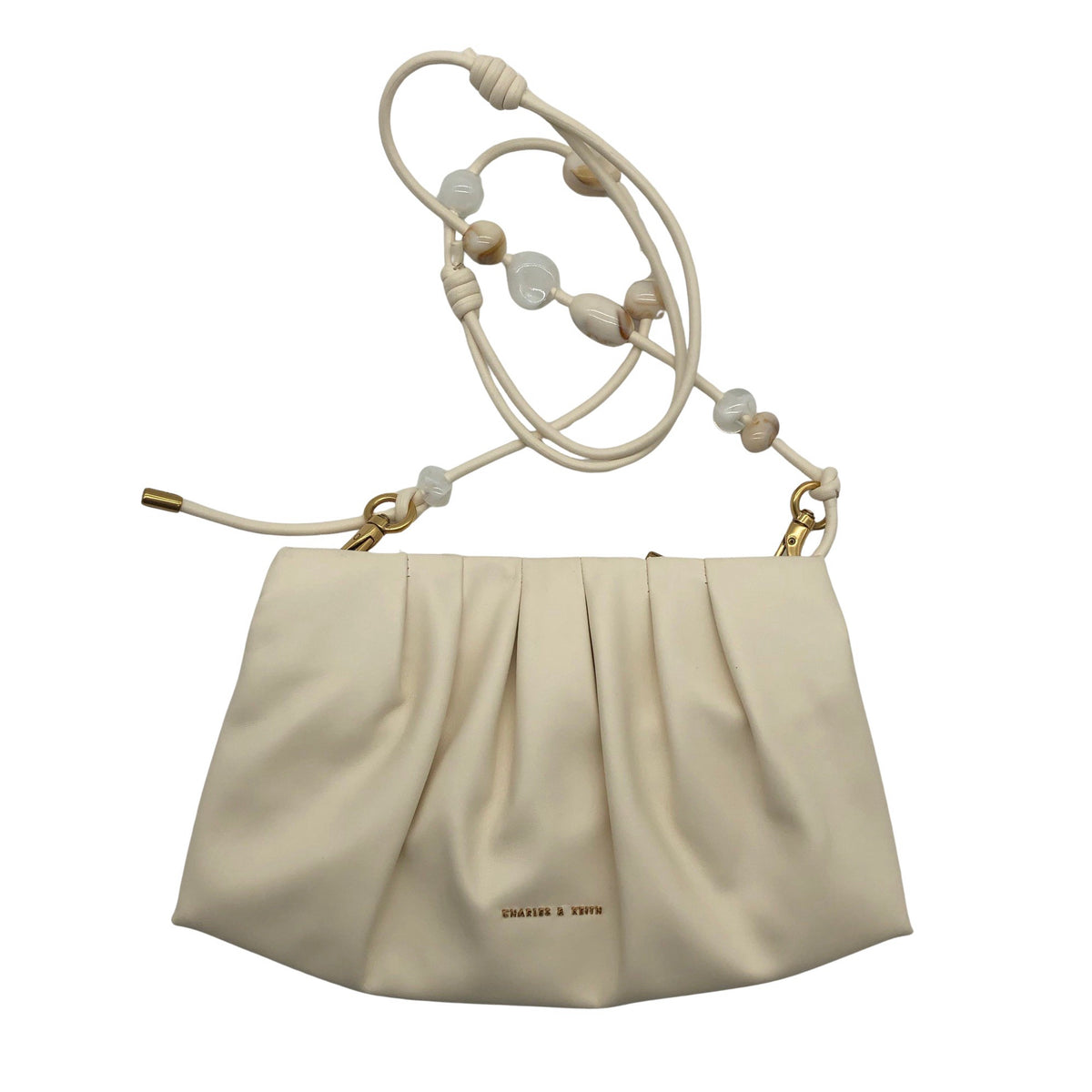 Unisex Charles & Keith - Õlakott, suurus Mini - Looduslik valge (1)