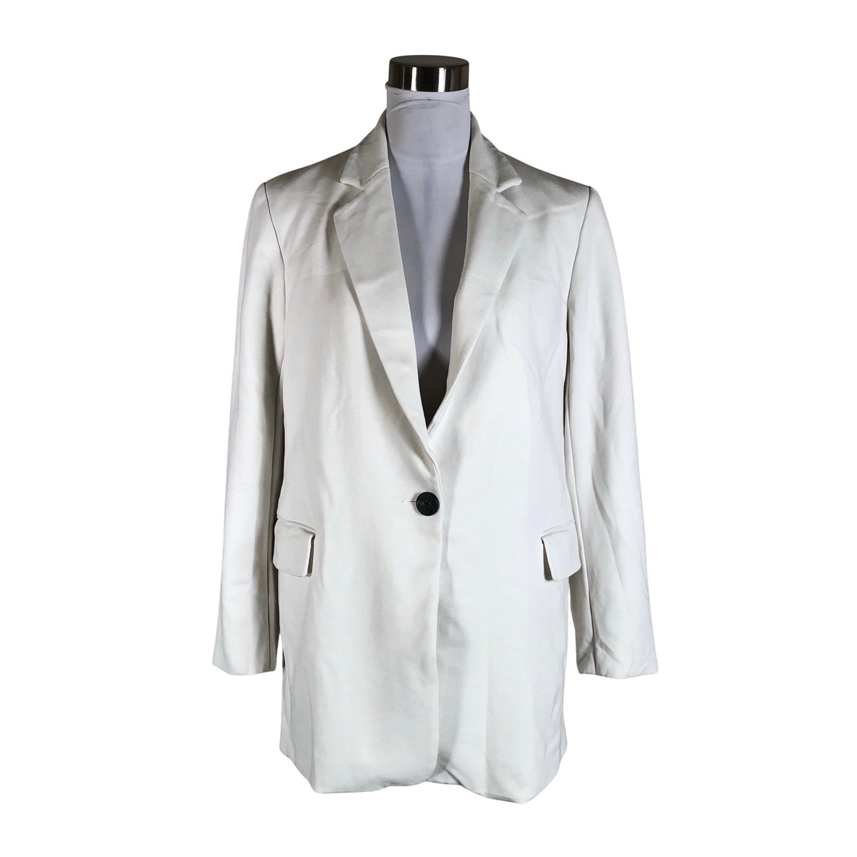 Unisex Massimo Dutti - Dressikangast jakk, suurus 38 - Looduslik valge (1)