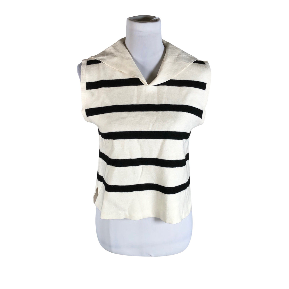 Unisex Massimo Dutti - Kootud vest, suurus 40 - Looduslik valge (1)