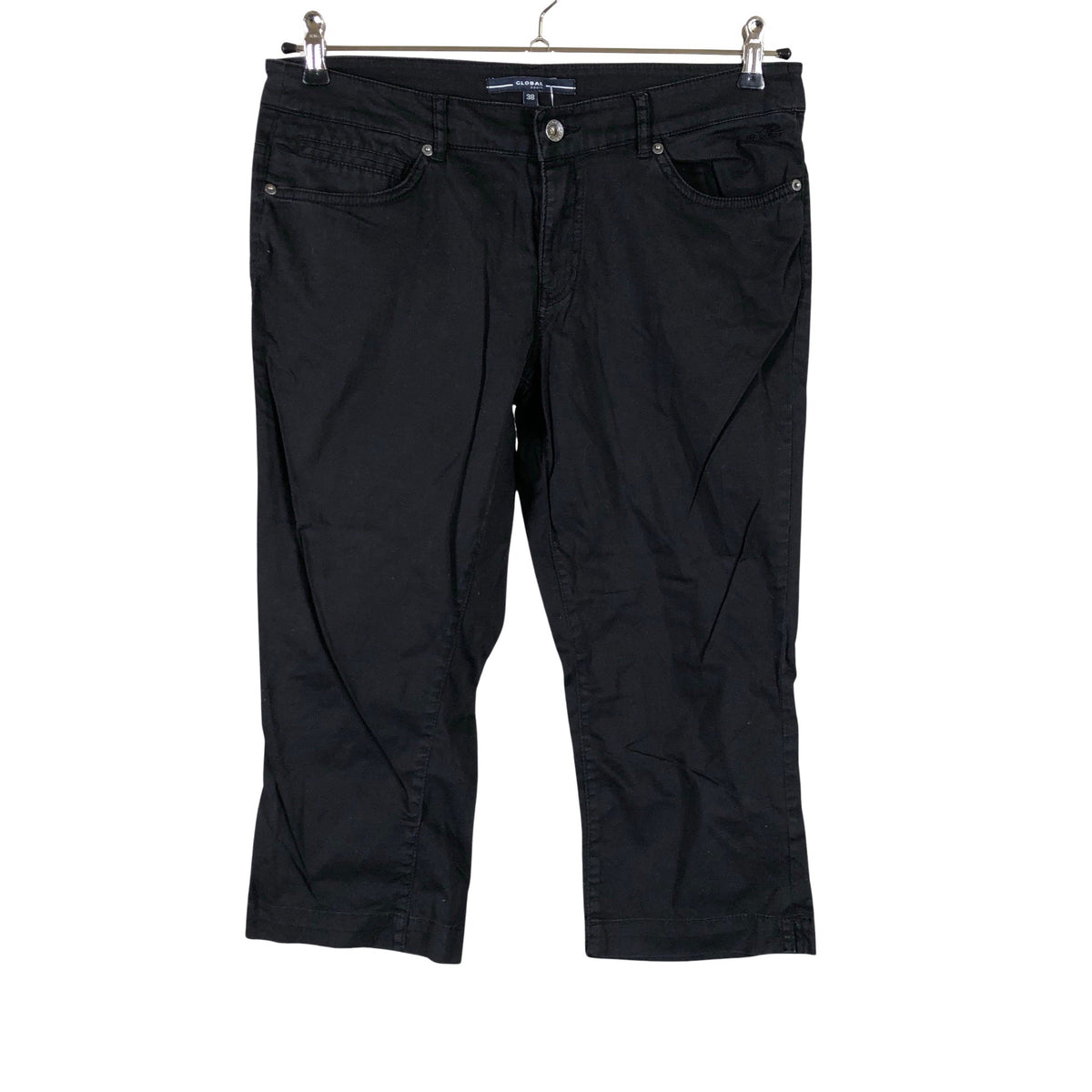 Unisex Global - Teksast poolpikad püksid, suurus 38 - Must (1)