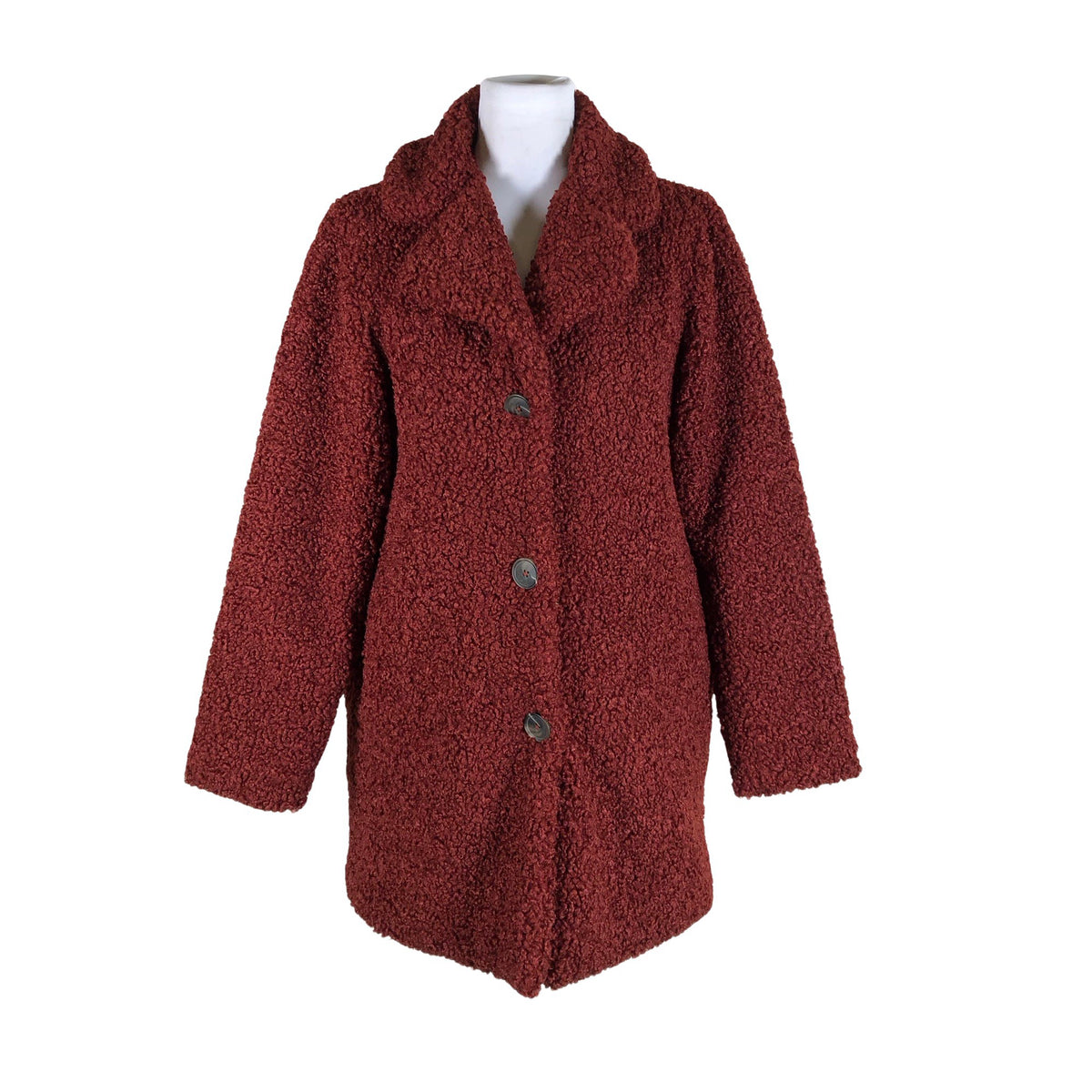 Unisex Nümph - Villane mantel, suurus 38 - Veinipunane (1)