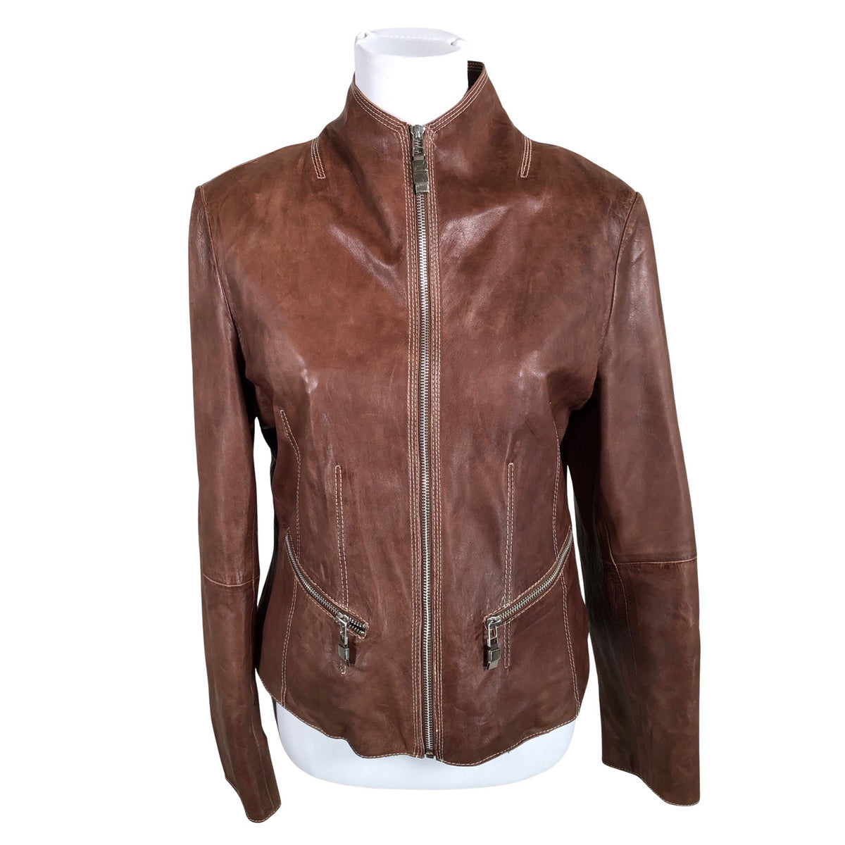 Unisex Zipcode - Nahktagi, suurus 40 - Pruun (1)