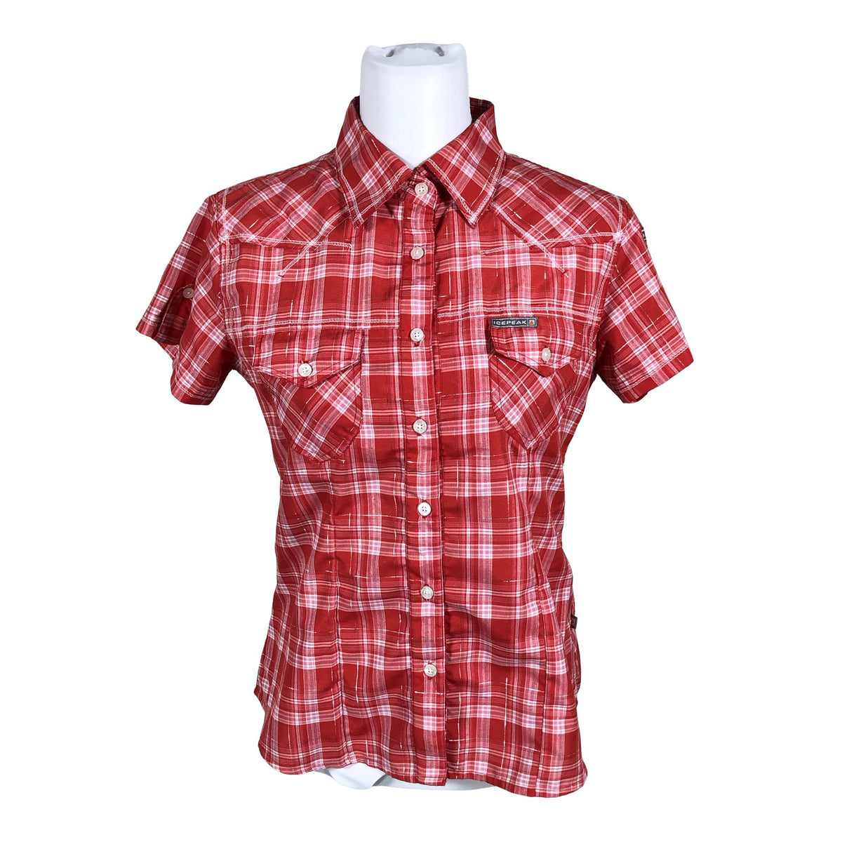 Unisex Icepeak - Lühikeste käistega pluus, suurus 40 - Punane (1)