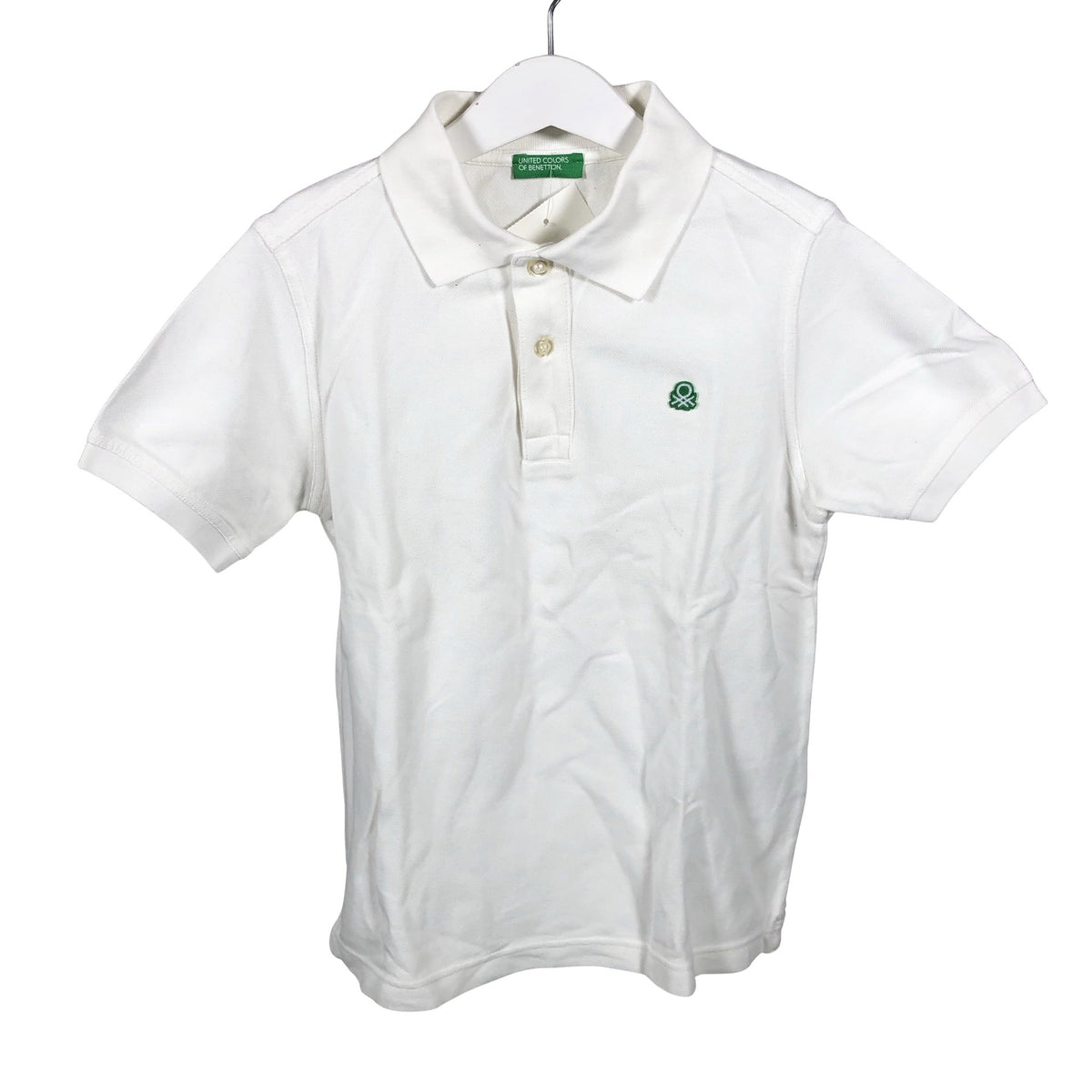 Unisex Benetton - Polosärk, suurus 134 - 140 - Looduslik valge (1)