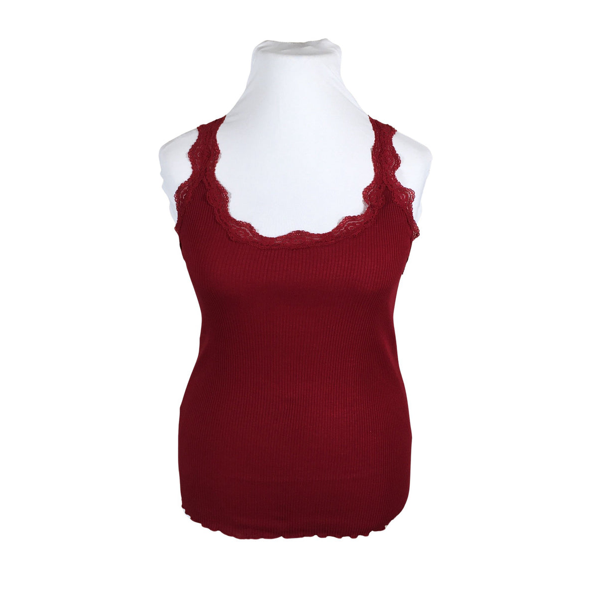 Unisex Rosemunde - Trikotaažist topp, suurus 42 - Veinipunane (1)