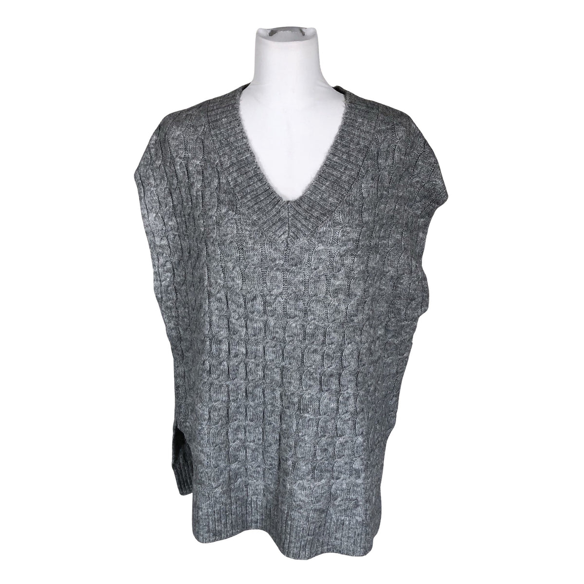 Unisex Lindex - Kootud vest, suurus 36 - Hall (1)