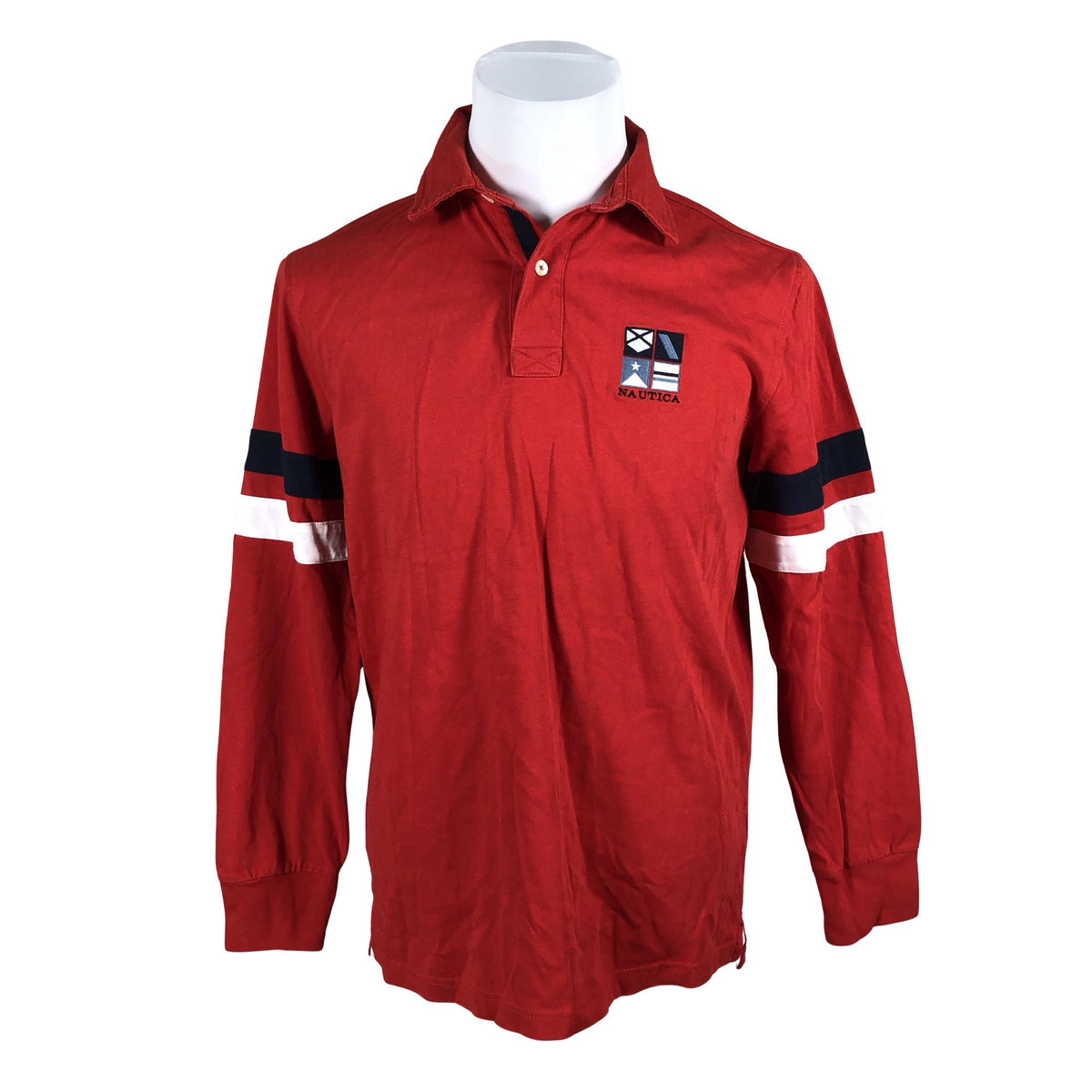 Unisex Nautica - Trikotaažist pluus, suurus M - Punane (1)