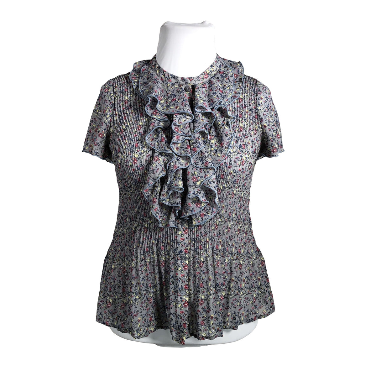 Unisex Kriss - Lühikeste käistega pluus, suurus 42 - Hall (1)