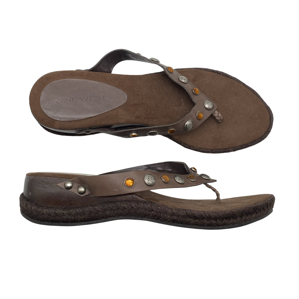 Unisex Nine West - Kiilkontsaga rihmikud, suurus 40 - Pruun (1)
