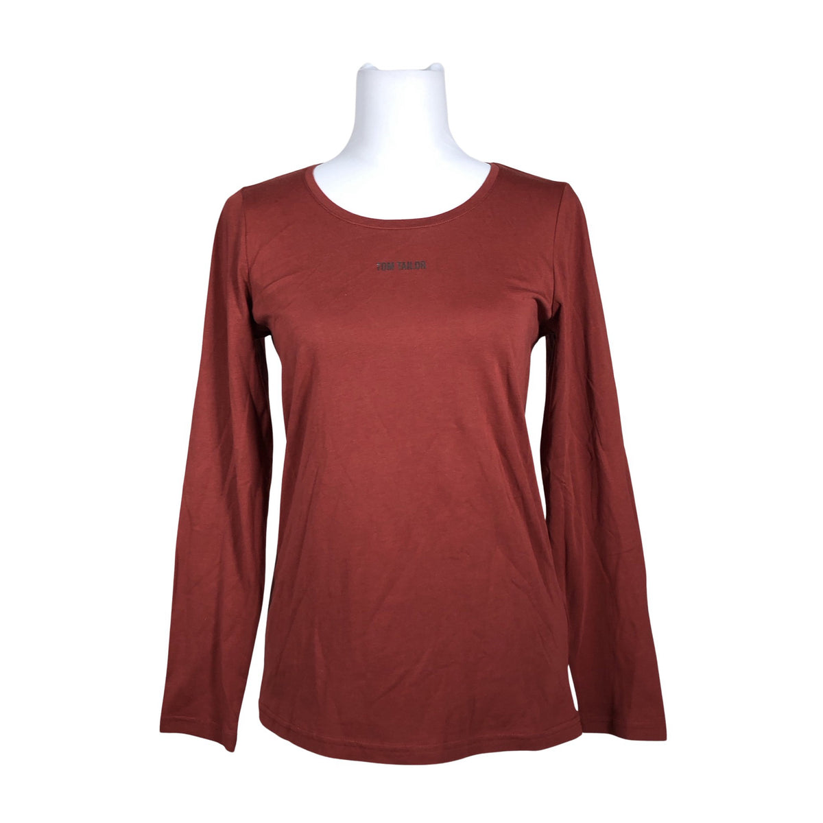 Unisex Tom Tailor - Trikotaažist pluus, suurus 40 - Veinipunane (1)