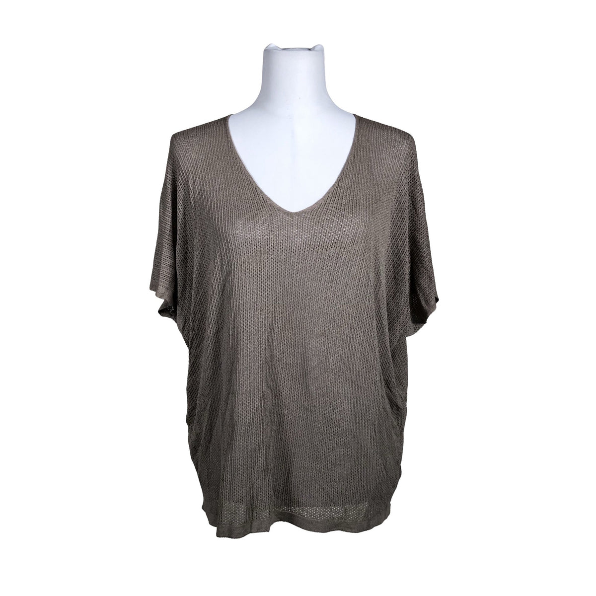 Unisex Bohemiana - Lühikeste käistega pluus, suurus 40 - Pruun (1)