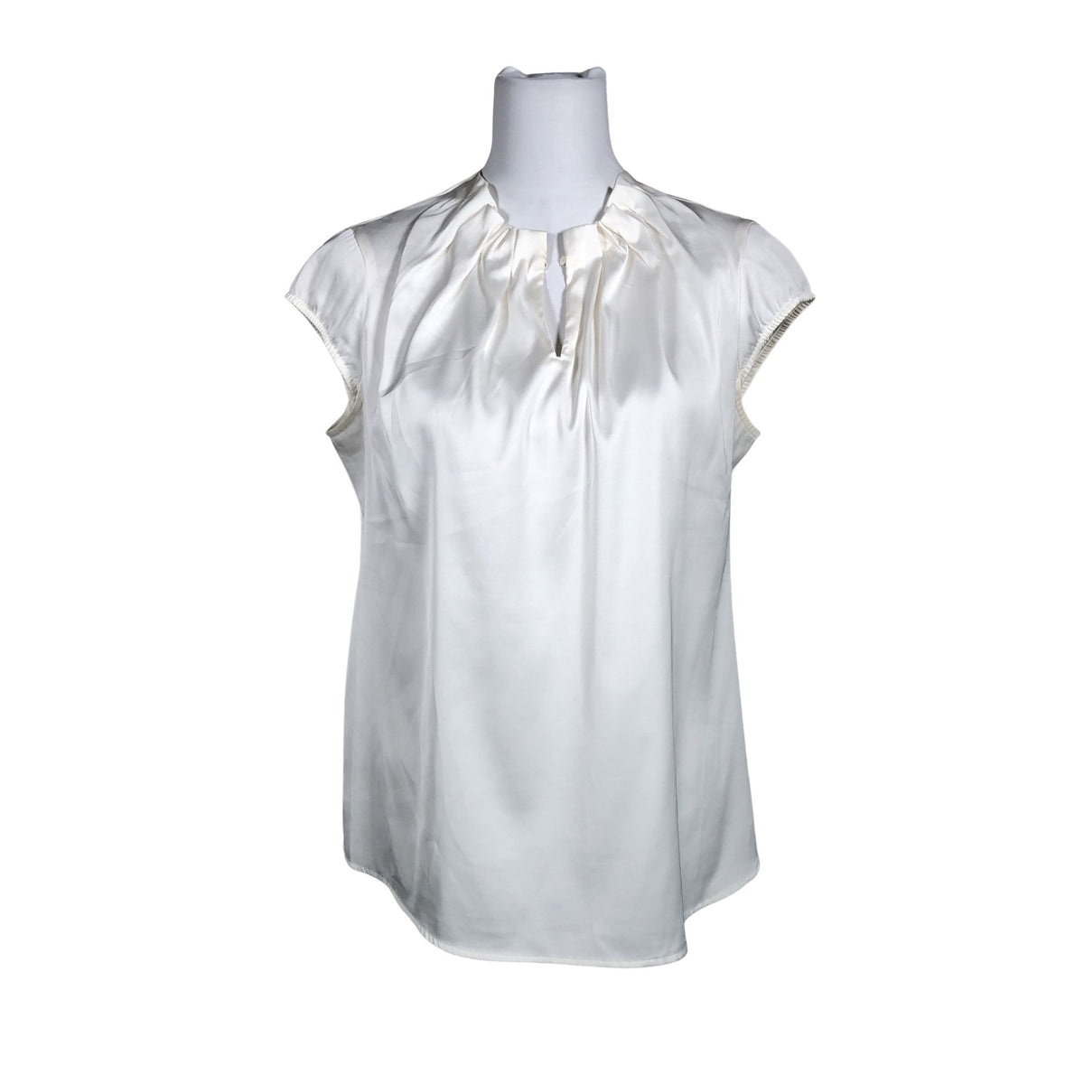 Unisex Comma - Lühikeste käistega pluus, suurus 40 - Valge (1)