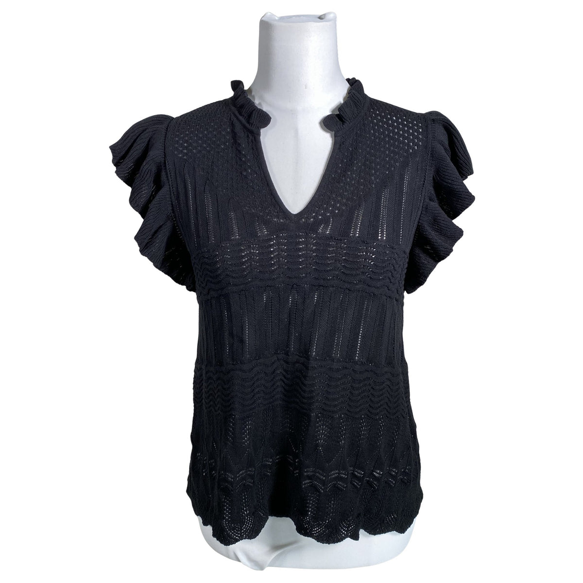 Unisex Mos Mosh - Lühikeste käistega pluus, suurus 36 - Must (1)