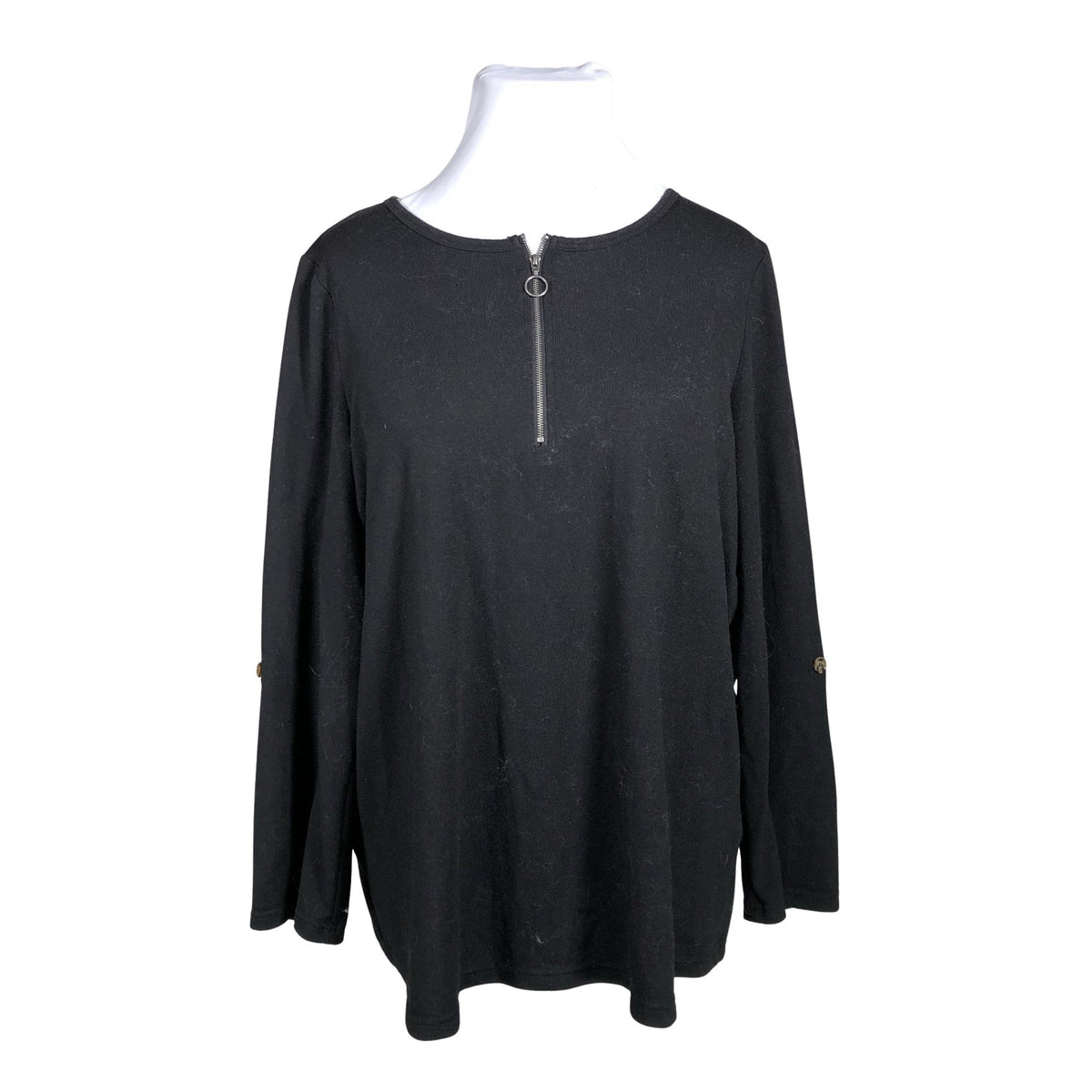 Unisex Zizzi - Kootud tuunika, suurus 46 - Must (1)
