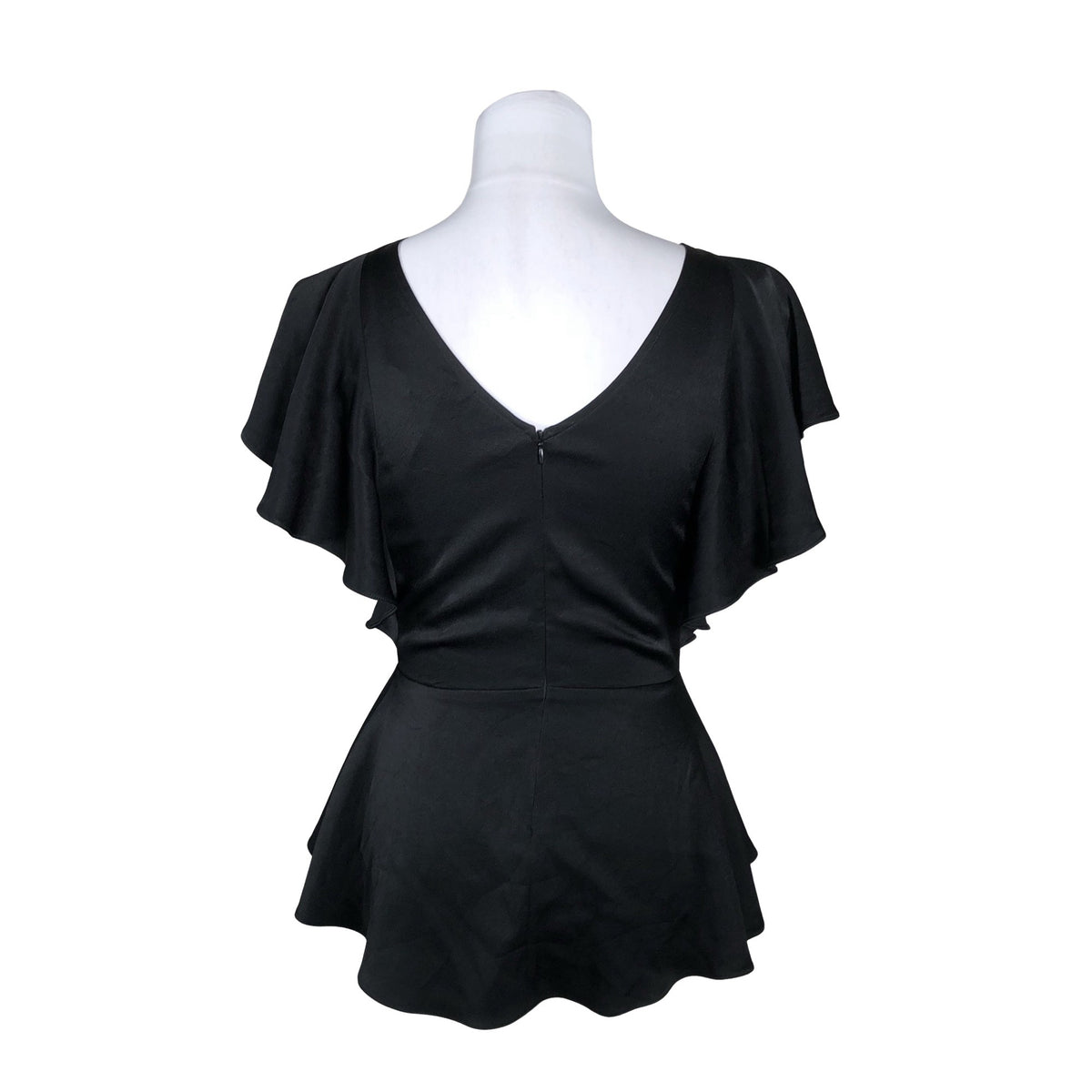Unisex Mia & Leela - Lühikeste käistega pluus, suurus 36 - Must (2)