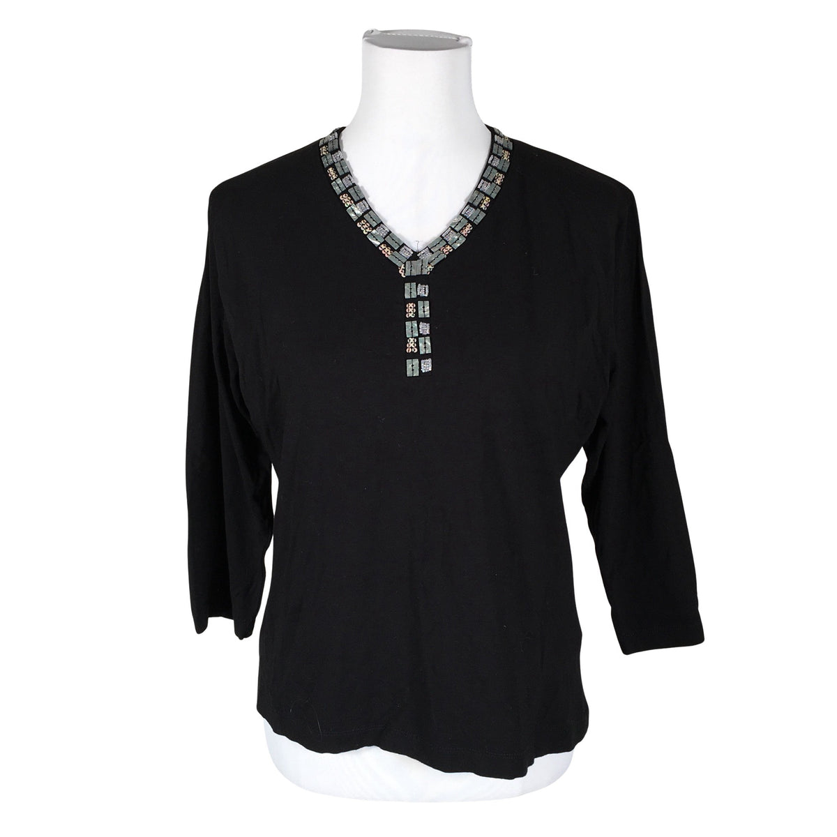 Unisex Signature - Trikotaažist pluus, suurus 40 - Must (1)