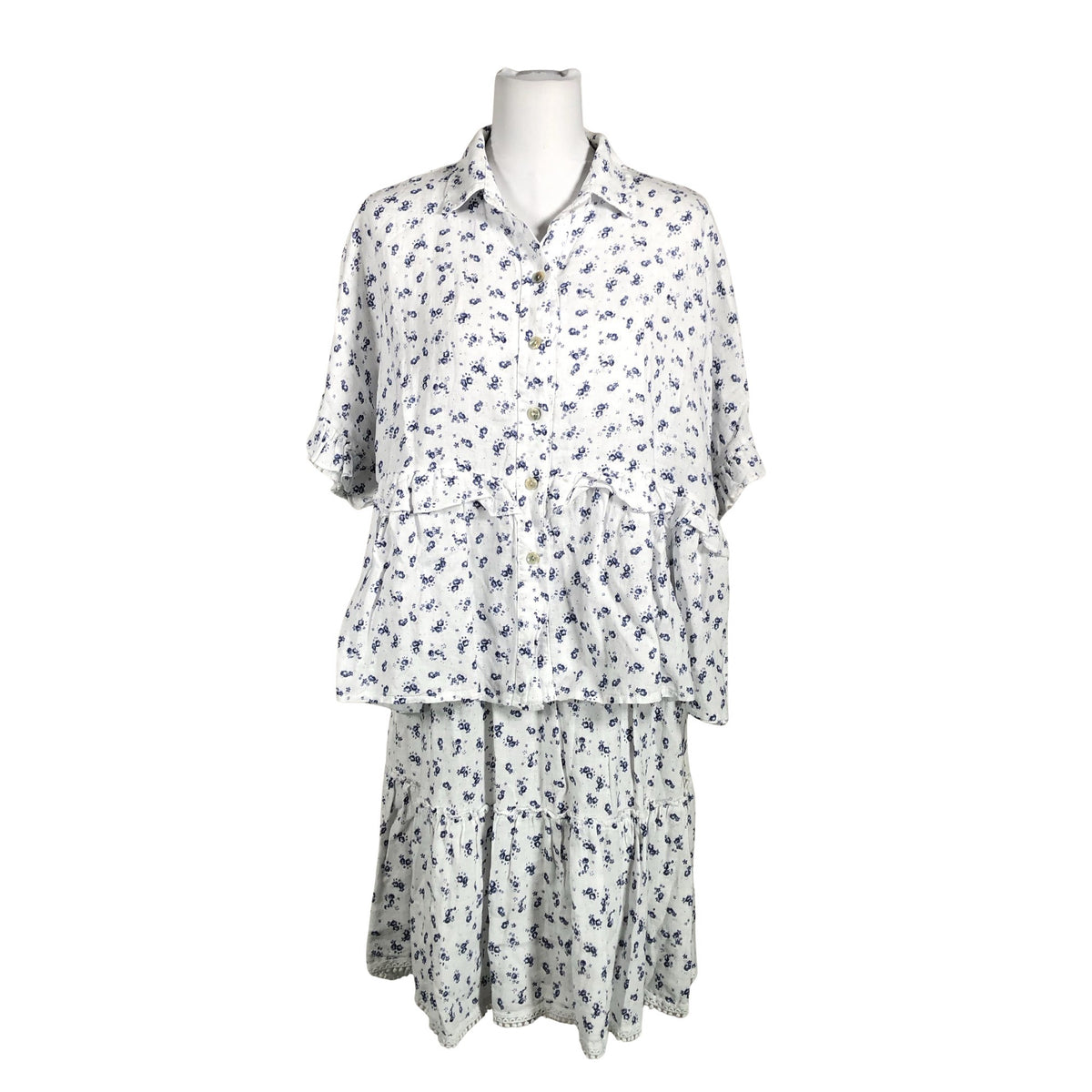 Unisex Bohemiana - Lühikeste käistega pluus, suurus 38 - Valge (1)
