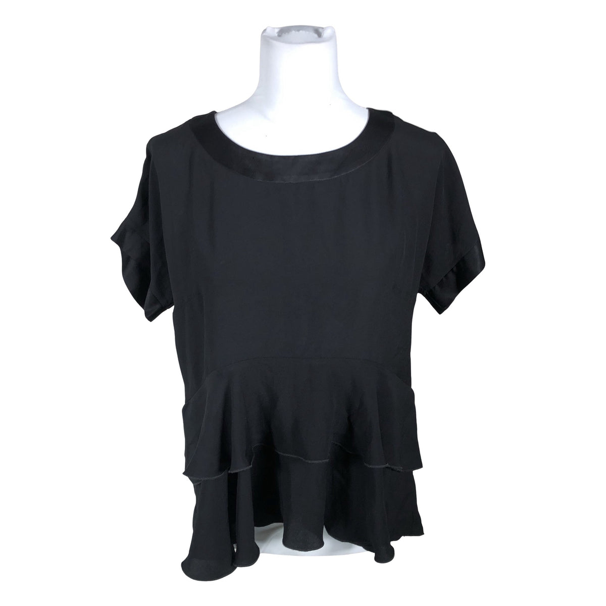 Unisex Ritva Falla - Lühikeste käistega pluus, suurus 38 - Must (1)