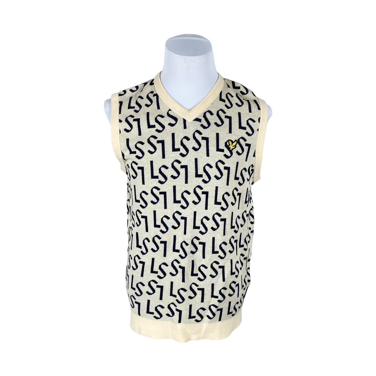 Unisex Lyle&Scott - Kootud vest, suurus M - Beige (1)