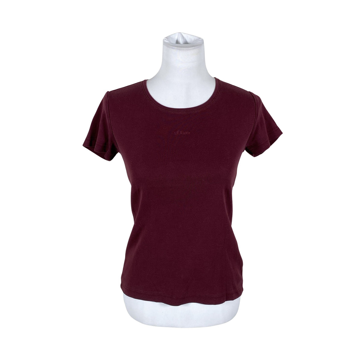 Unisex s.Oliver - T-särk, suurus 36 - Veinipunane (1)