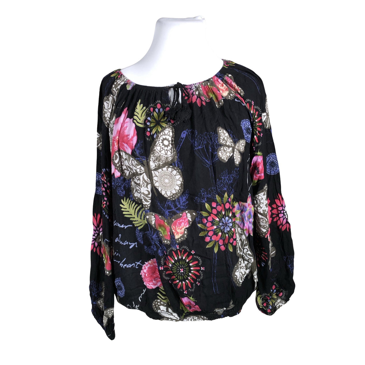 Unisex Desigual - Trikotaažist pluus, suurus 44 - Must (1)