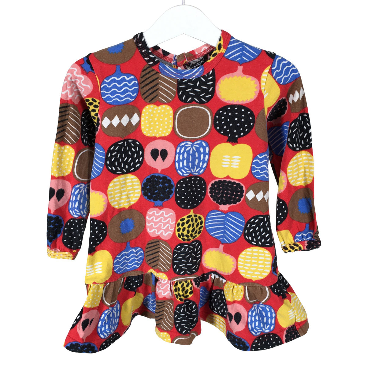 Unisex Marimekko - Trikotaažist kleit, suurus 74 - 80 - Punane (1)