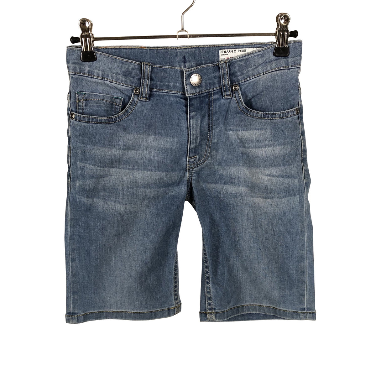 Unisex Polarn O. Pyret - Teksast lühikesed püksid, suurus 128 - 134 - Sinine (1)