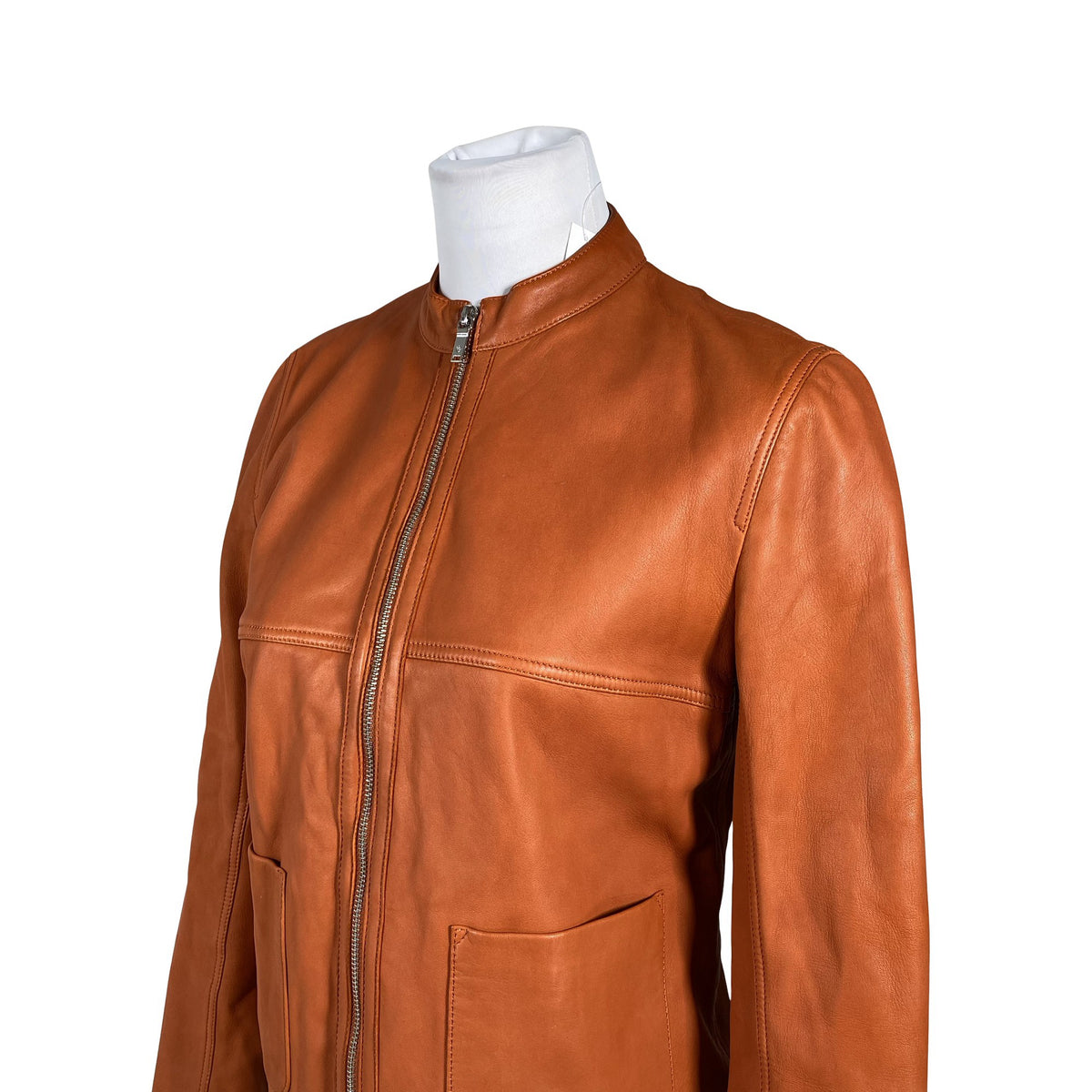 Unisex Massimo Dutti - Nahktagi, suurus 40 - Oranž (3)