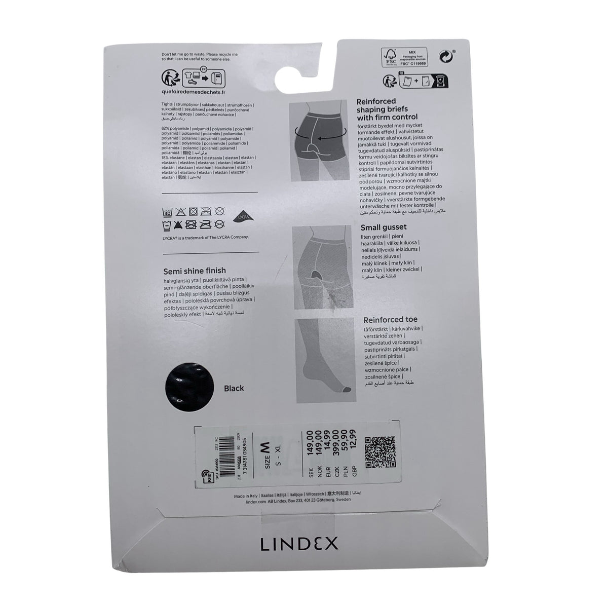 Unisex Lindex - Sukkpüksid, õhukesed, suurus 38 - Must (2)