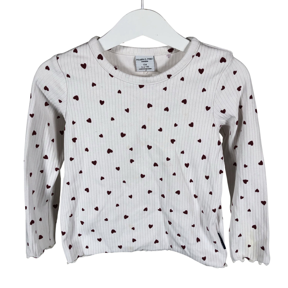 Unisex Polarn O. Pyret - Trikotaažist pluus, suurus 98 - 104 - Valge (1)