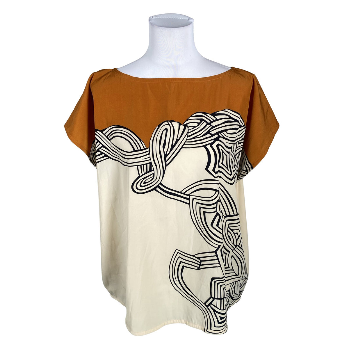 Unisex Esprit - Lühikeste käistega pluus, suurus 38 - Pruun (1)