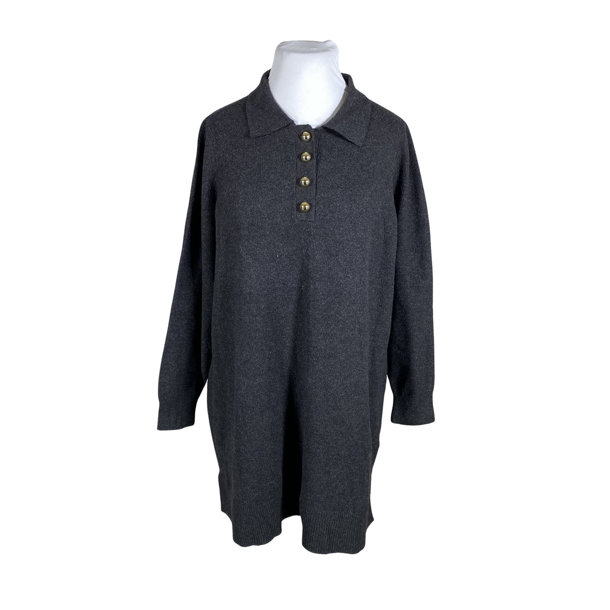Unisex Zizzi - Kootud tuunika, suurus 46 - Hall (1)