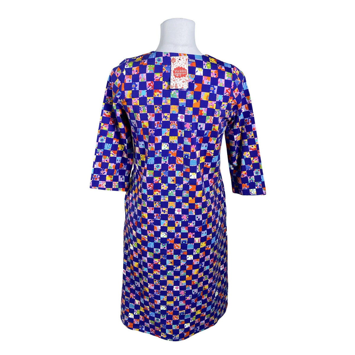 Unisex Virkkukoukkunen - Trikotaažist kleit, suurus 34 - Sinine (2)