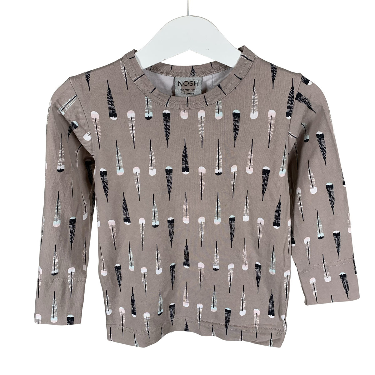 Unisex NOSH - Trikotaažist pluus, suurus 86 - 92 - Pruun (1)