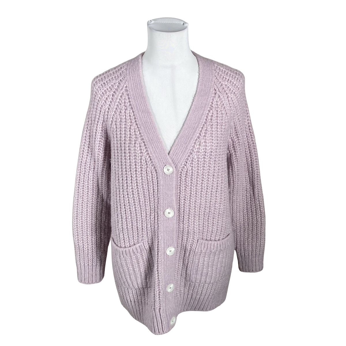 Unisex Alpaka - Kardigan, suurus 34 - Lilla (1)