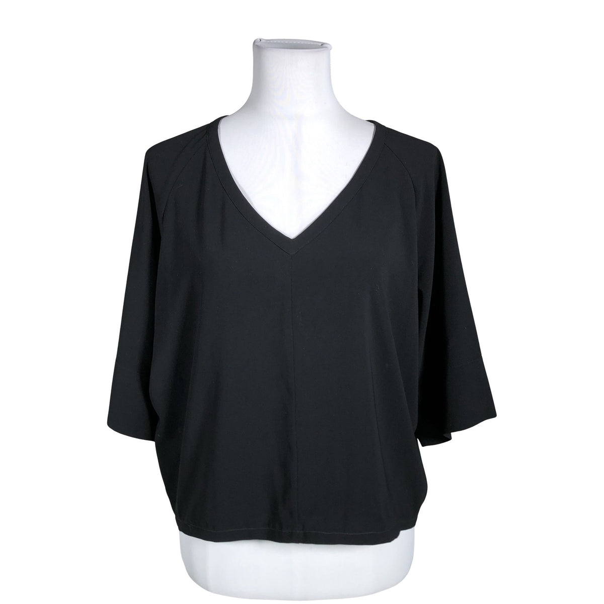 Unisex Sisley - Lühikeste käistega pluus, suurus 36 - Must (1)