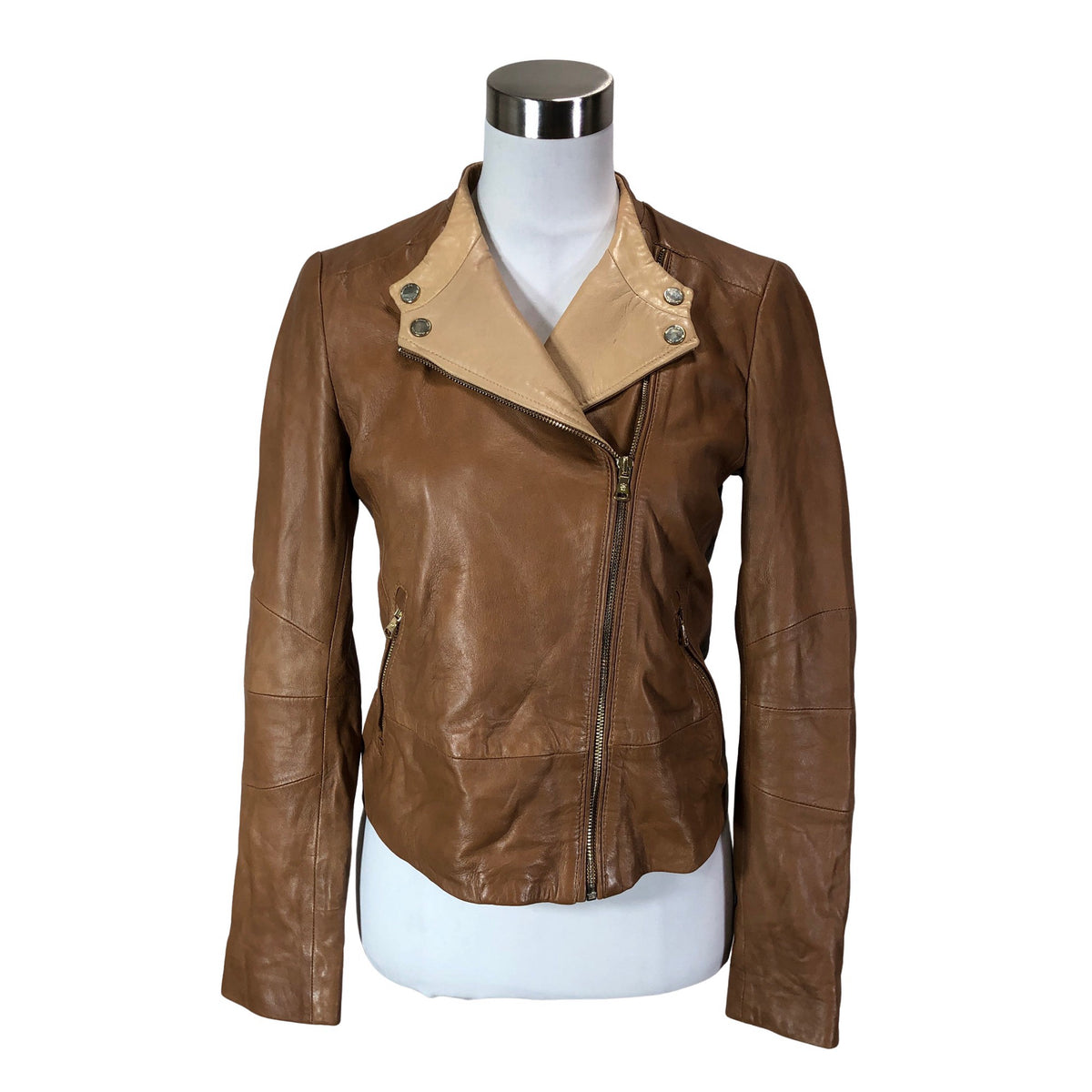 Unisex Massimo Dutti - Nahkatakki, koko 38 - (1)