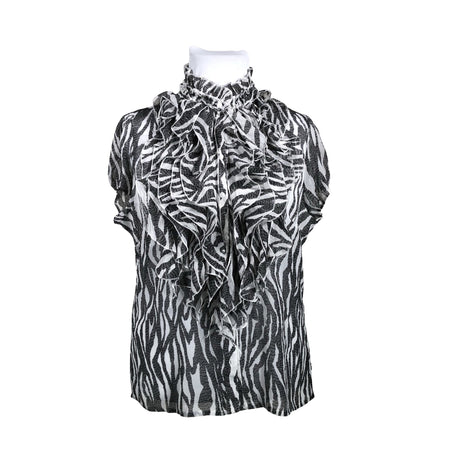 Unisex Saint Tropez - Lühikeste käistega pluus, suurus 38 - Hall ()