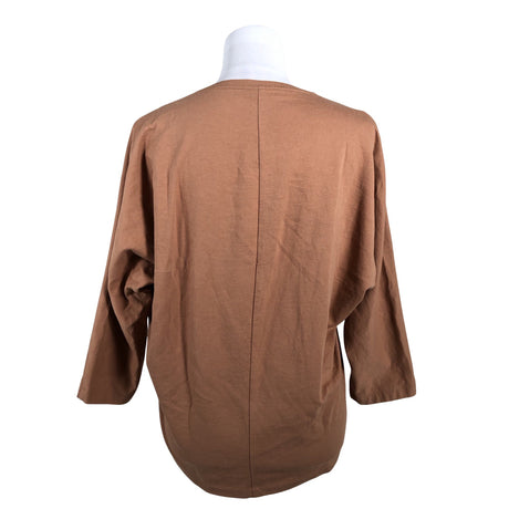 Unisex Muji - Dressikangast pluus, suurus 34 - Pruun (2)