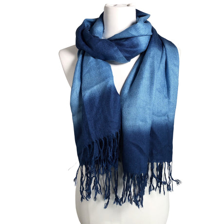 Unisex Pashmina - Õhuke sall, suurus Maxi - Sinine ()