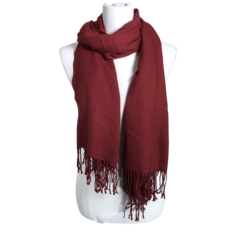 Unisex Pashmina - Õhuke sall, suurus Maxi - Veinipunane ()