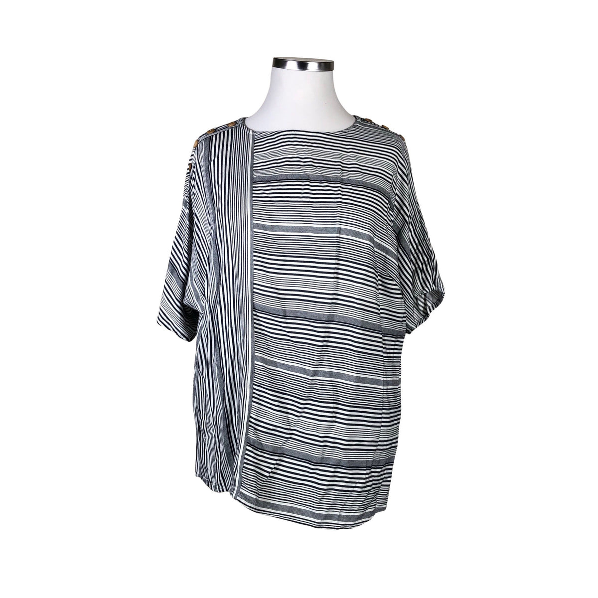 Unisex Junarose - Lühikeste käistega pluus, suurus 46 - Sinine (1)