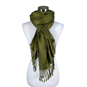 Unisex Pashmina - Õhuke sall, suurus Maxi - Roheline (1)