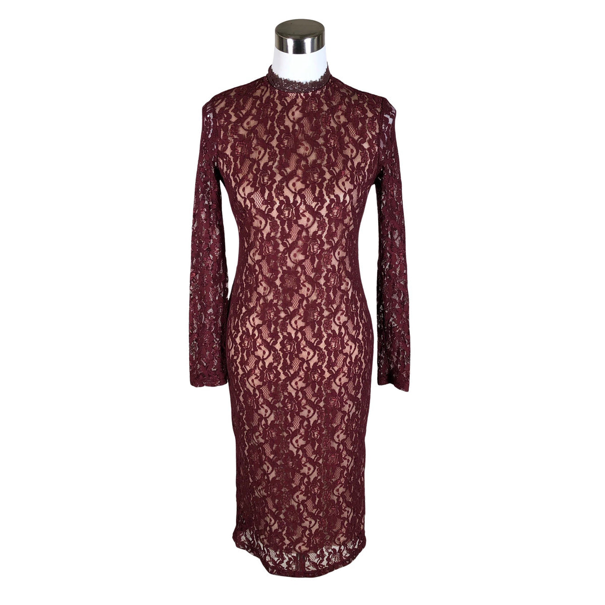 Unisex Glamorous - Pidulik kleit, suurus 38 - Veinipunane (1)