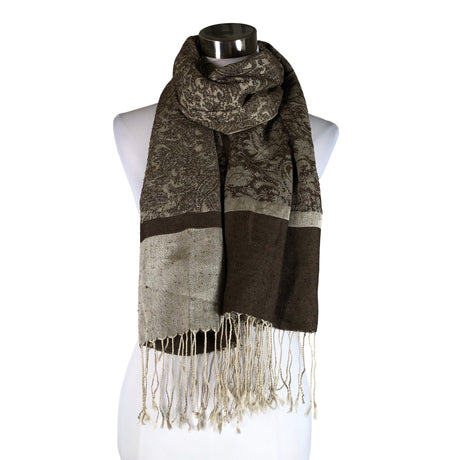 Unisex Pashmina - Õhuke sall, suurus Midi - Pruun ()