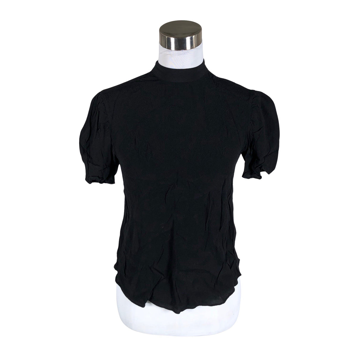 Unisex &Other Stories - Lühikeste käistega pluus, suurus 34 - Must (1)